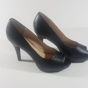 Nine&Co. Black Peep Toe Pumps